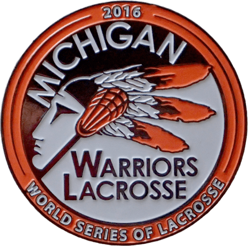 Custom Michigan Warriors Lacrosse Soft Enamel Trading Pin